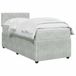 vidaXL Boxspringbed met matras, lichtgrijs, 90 x 190 cm, fluweel