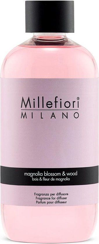 Millefiori Milano Navulling Geurstokjes - Magnolia Blossom & Wood - 250 ml