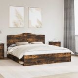 vidaXL Bedframe Rook Eiken Massief Grenenhout 180 x 200 cm