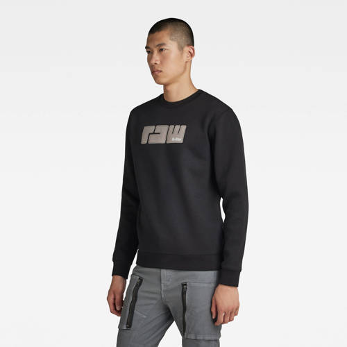 G-Star RAW G-Star RAW sweater RAW met logo dk black