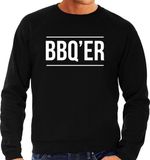 Bellatio Decorations BBQ-ER Zwarte Katoen/Polyester Sweater voor Heren - Maat L