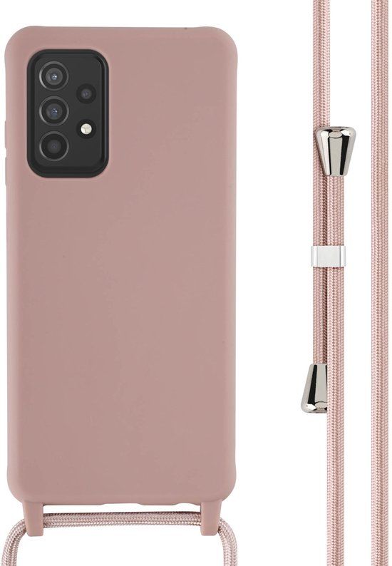 imoshion Siliconen hoesje met koord voor de Samsung Galaxy A52(s) (5G/4G) - Sand Pink