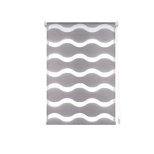 Decorblind Dubbellaags rolgordijn - 120x150 cm - Zilverkleurig