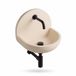 Saniclass Fuente fonteinset – halfrond – 46.5x35x43.2 cm – solid surface crème – mat zwarte kraan