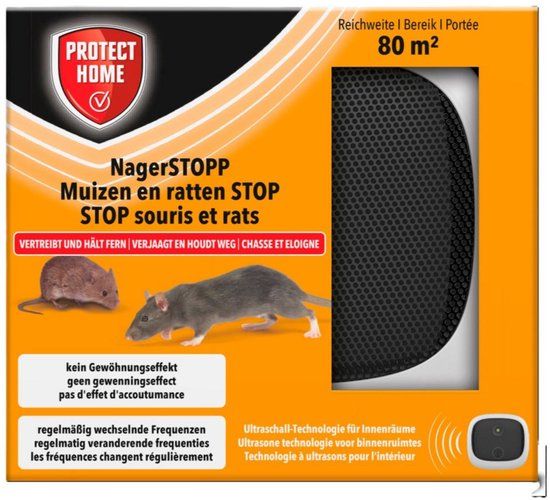 Protect Home Ultrasonic Muizen en Ratten STOP - Beschermt ruimtes tot 80 m2