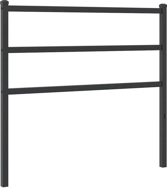 vidaXL Hoofdbord Metaal Zwart 100 cm