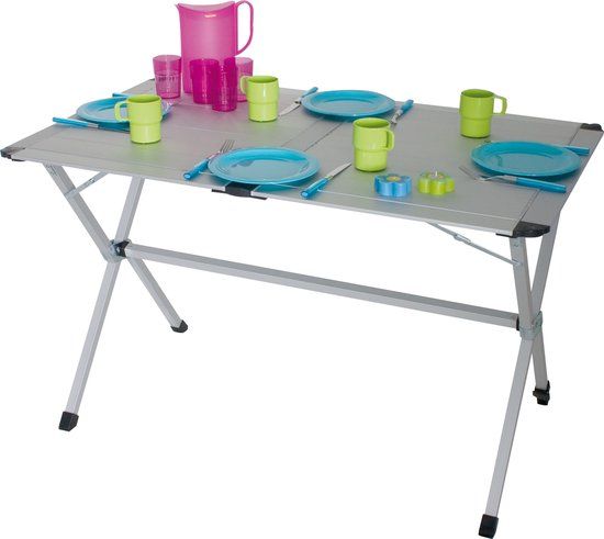 Eurotrail St. Pierre Campingtafel - Large - Grijs - 140x81cm