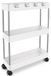 Merkloos Omgoods - Trolley met 3 Planken voor Keuken, Badkamer of Kantoor met Wielen