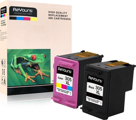 Reyours ReYours® huismerk Inktcartridge voor HP305 / HP305XL Zwart en Kleur