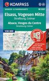 KOMPASS Wanderkarten-Set 2221 Elsass, Vogesen Mitte, Alsace, Vosges du Centre (2 Karten) 1:50.000