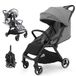 Sekey kinderbuggy, reiswagentje voor kinderen tot 22 kg, verstelbare rugleuning, regenbescherming en kijkvenster, opvouwbaar met één hand, zwart en grijs