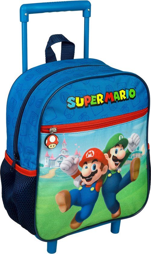 Super Mario Trolley/Reistas Rugzak Koffertje 28 cm - Kinderen - 12L - Multi