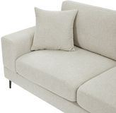 Vente-unique Tweezitsbank van beige getextureerde stof JAMOLO