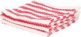 Merkloos / Sans marque Talen Tools 9x Stuks badstoffen vaatdoeken - rood / wit - vaatdoekjes/dweiltjes/ schoonmaakdoekjes 34 cm