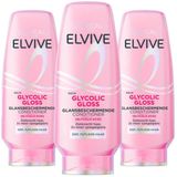 L'Oréal Elvive Glycolic Gloss Conditioner - 3 x 200 ml - Voordeelverpakking