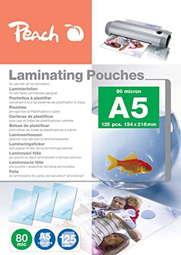 peach PP580-03P lamineerfolie, DIN A5, 80 micron, 125 stuks