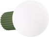Sollux Lighting Lampe murale HALO avec sphère en verre opale et protection IP44 - Aluminium/verre vert olive