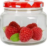 Hega Hogar Weckpot/voorraadpot Classico - 600 ml - kunststof - draaideksel - rood