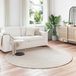 VidaXL Antislip vloerkleed van imitatie konijnenbont olite beige