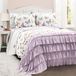 Lush Decor Flutter Butterfly Oversized 3 Stuk Quilt Set, Lila, Vol/Koningin