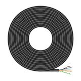 AISENS - A135-0675 - Waterdichte netwerkkabel voor buiten, RJ45, Cat.6, UTP, Cca AWG23, zwart, 100 m