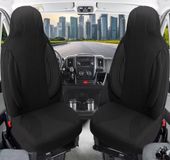 BREMER SITZBEZÜGE Autostoelhoezen voor Suzuki Swift BJ vanaf 2017 – Stoelhoezen voor bestuurder en passagier in Zwart