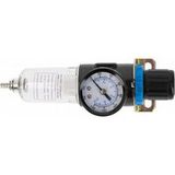 Högert Technik Högert Filtre à air avec manomètre pour outils à air comprimé et à peinture 1/4 pouce, 15 ml
