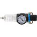 Högert Technik Högert Filtre à air avec manomètre pour outils à air comprimé et à peinture 1/4 pouce, 15 ml