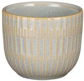 Mica Decorations Sara pot rond grijs glaze h6xd7,5 cm