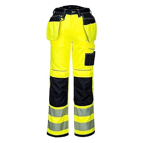 Portwest T501 PW3 Hi-Vis Werkbroek - Geel/Zwart - Maat 28