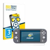 BROTECT Screenprotector 3 Stuks voor Nintendo Switch Lite Beschermglas transparant
