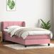 Maison Exclusive - Sommier à lattes de lit avec matelas rose 80x220 cm velours