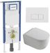 Geberit QeramiQ Dely Swirl Toiletset - Hangend - Keramiek - Glans Wit/Mat Wit