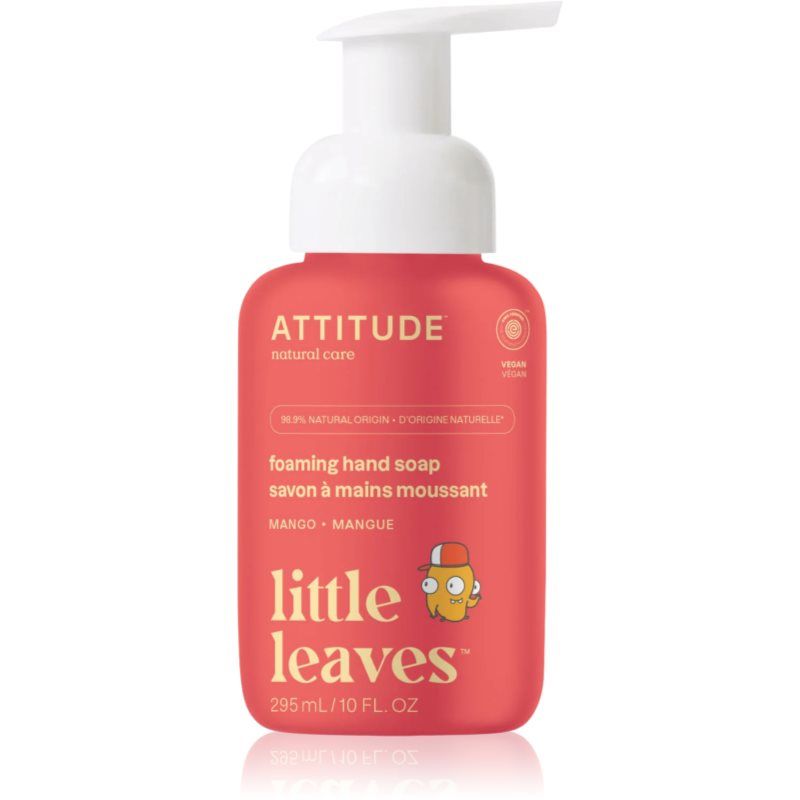 ATTITUDE Little Leaves Mango Handzeep voor Kinderen, Hypoallergene Formule op Plantaardige Basis, Veganistisch & EEG-gecertificeerd, 295 ml