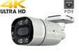 Caméra IP bullet, 8MP, 4K, avec audio, boîtier métallique, vision nocturne couleur, et une sirène