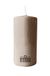 Kaars diameter 7 cm hoogte 15 cm - taupe