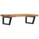 vidaXL Étagère de salle de bain montage mural acier et acacia noir 500 mm