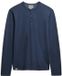 Superdry Slub Jersey Henley Top met Lange Mouwen Heren Dry Slate Blue L
