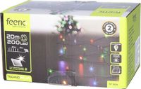 Feeric lights & Christmas Feeric lights Kerstverlichting - gekleurd - 20 m - 200 leds - zwart snoer - op zonne-energie