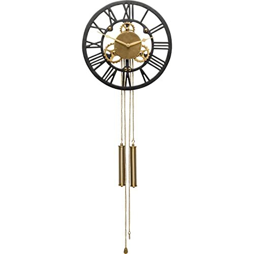 Kare Design wandklok Clockwork, klok, zwart/goud, 126x46cm