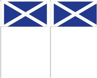 Merkloos / Sans marque Zwaaivlag Schotland - 50x - 12 x 24 cm - 40 cm stokje