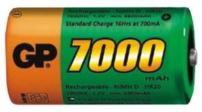 GP Batteries GP NiMH rechargeable batteries 700DHC 7000 mAh 1.2 V