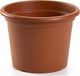 Forte Plastics Bloempot terra cotta rond diameter 25 cm - Bloemen/plantenbak/plantenpot van kunststof