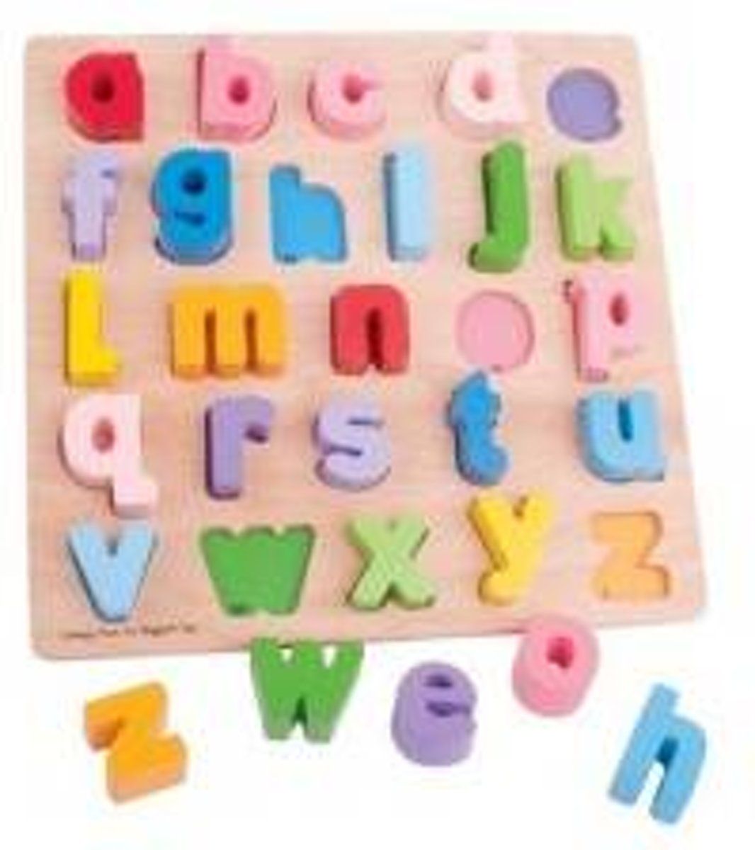 Bigjigs - Puzzel - Alfabet - Kleine letters - 26st