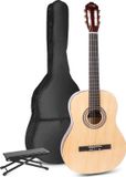 MAX SoloArt Akoestische gitaar voor beginners - Klassieke gitaar / Spaanse gitaar 4/4 - Inclusief accessoires