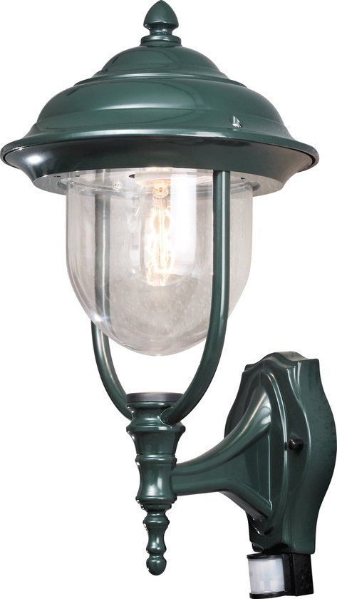 Konstsmide Parma Basic sensor groen aluminium halfrond wandlamp