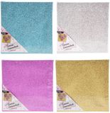 Koopman Glitter canvasdoeken knutselset 15x15cm - set van 12 - creatief speelgoed.