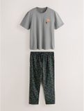 Next - Heren - Guinness Pyjamaset Met Korte Mouwen - Grijs