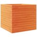 VidaXL Plantenbak 50x50x46 cm Massief Grenenhout Wasbruin