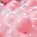 KiddyMoon Ballenbak ballen voor Kinderen Ø7 cm met 300 Stuks - Poederroze Transparant
